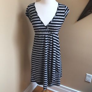 V-neck Striped Date Dress or Swim Coverup